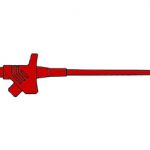 Flexibele klemtestpen rood KLEPS30