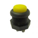 Drukbutton 50Vdc 20A geel