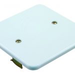 Blindplaat 8x8cm wit