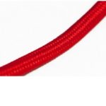 Omsponnen snoer 2x0,75 kleur rood
