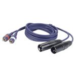 2x XLR male naar 2x RCA male