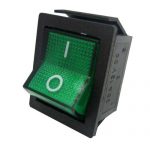 Wipschakelaar inbouw 12V 20A groen