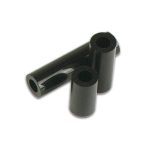 Afstandsbus hol 15mm zwart