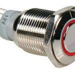 R1600R Drukschakelaar met LED rood