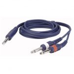 Stereo 6,3mm jack plug naar 2x 6,3mm mono jack plug
