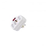 Stekkeradapter 2xeuro/1x RA plus schakelaar
