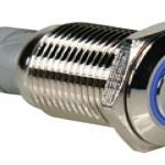 R1610B Druk schakelaar led blauw