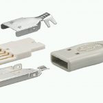 USB A stekker soldeer versie