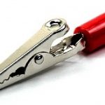 Krokodillebek 4mm half-geisoleerd rood