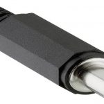 Voedingssteker 5.5/2.1mm kort zwart