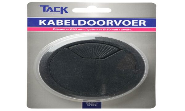 Kabeldoorvoer zwart diameter 95mm