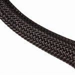 Vlechtkous zwart 4-11mm 1mtr