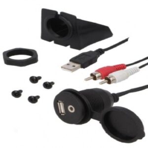 Verlengkabel met USB en 3,5mm jack