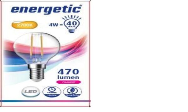 LED kogel filament E14 4 watt 2700K