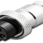 4 polige female ronde stekker metaal