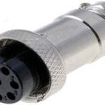 8 polige female ronde stekker metaal