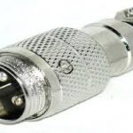 3 polige male ronde stekker metaal