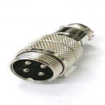 4 polige male ronde stekker metaal