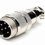 6 polige male ronde stekker metaal