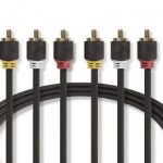 Composiet videokabel 3x tulp / RCA