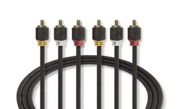 Composiet videokabel 3x tulp / RCA