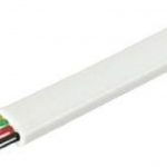 Modulair telefoonsnoer 4 aderig plat wit