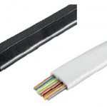 Modulair telefoonsnoer 8 aderig plat zwart