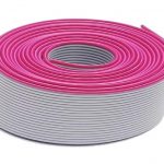 Flatcable 34 aderig grijs