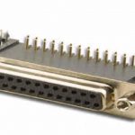 Sub-D connector print haaks 2,54mm female - 25-polig