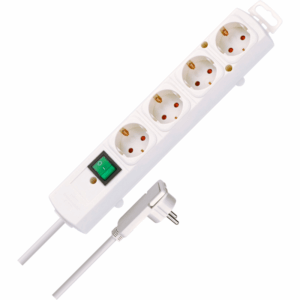 Stekkerdoos 4 voudig met platte stekker