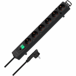 Stekkerdoos 6 voudig met platte stekker