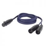 XLR female -2x XLR male kabel