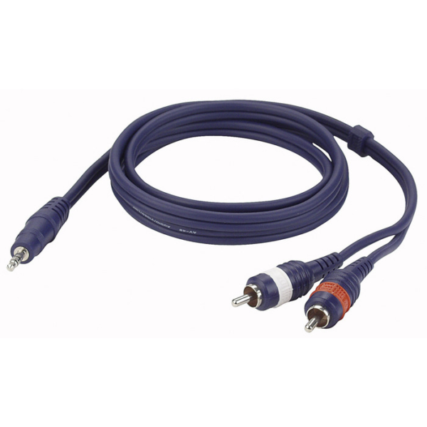 Stereo mini jack naar 2x RCA