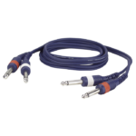 2x mono naar 2x mono jack 6.3mm