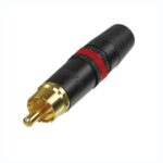 Vergulde RCA connector rood