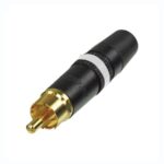 Vergulde RCA connector wit