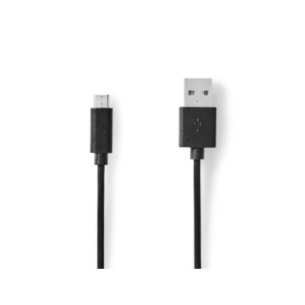 USB 2 kabel A Male Micro B Male 1m zwart