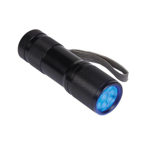 Zaklamp met 9 UV leds