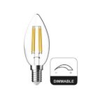 LED kaars filament E14 4.2 watt 2700K dimbaar