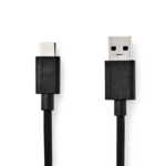 USB C 3 kabel 1 meter zwart