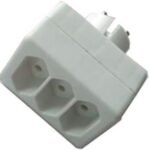 Drieweg stekker euro wit