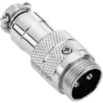 2 polige male ronde stekker metaal