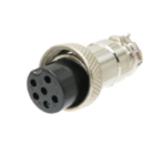 6 polige female ronde stekker metaal