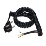 Krulsnoer 0.7 meter zwart 3 x 1mm2