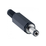 Voedingssteker 5.5/2.5mm kort zwart