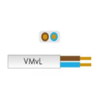 Kabel ovaal 2x 0.75mm2 transparant