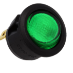 KWS 434 Wipschakelaar aan/uit met 12 volt groen lampje
