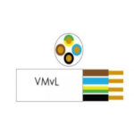 Kabel VMVL rond 4x 0.75qmm wit