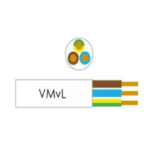 Kabel VMVL rond 3x 1.5qmm wit