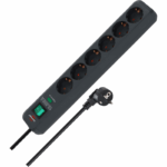 Stekkerdoos 6 voudig met beveiliging